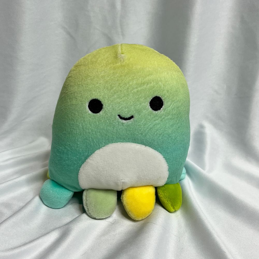 Squishmallows‎ Octopus Plush Stuffed Animal Toy Green Yellow 5"